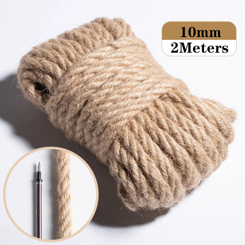 Natural Vintage Jute Rope Twine Roll Sewing Christmas Crafts Jute Cord Thread Wedding Handmade DIY Party Ribbon Bows Decorati