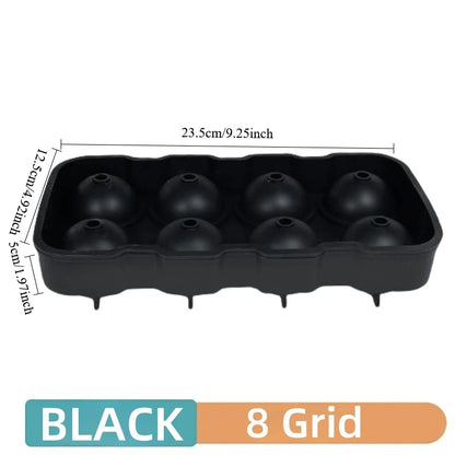 4/6/8/15Grids Silicone Ice Cube Molds Spherical Ice Molds Reusable Whiskey Ice Cube Molds Cocktail Freezer DIY Homemade Barwa