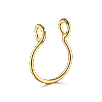 5pcs Stainless Steel Magnet Fake Nose Ring Hoop Fake Piercing Hoop Septum Rings For Women Fashion Gothic Rock Body Jewelry Gi