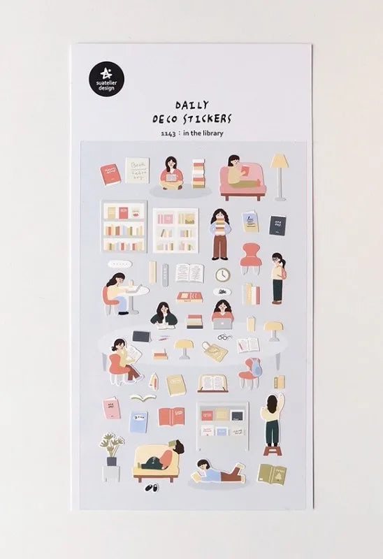 Suatelier Scrapbook Stickers Korea Stationery Junk Journal Diary Deco Sticker Scrapbooking Supplies DIY Photo Album Decoratio