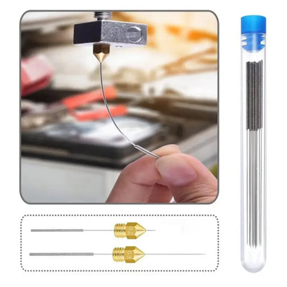 3D Printer Nozzle Cleaning Kit 0.2/0.25/0.3/0.35/0.4mm Stainless Steel Nozzle Cleaning Needles Cleaner For Car Wiper Gas Stov