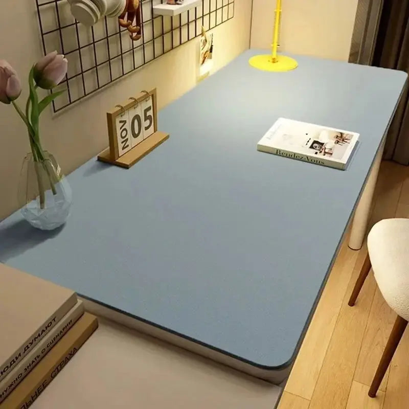 Leather Table cloth for Home Easy Clean Table Protector Waterproof Tea Coaster Large Desk Mat Anti-Slip Gamer Keyboard Mouse 