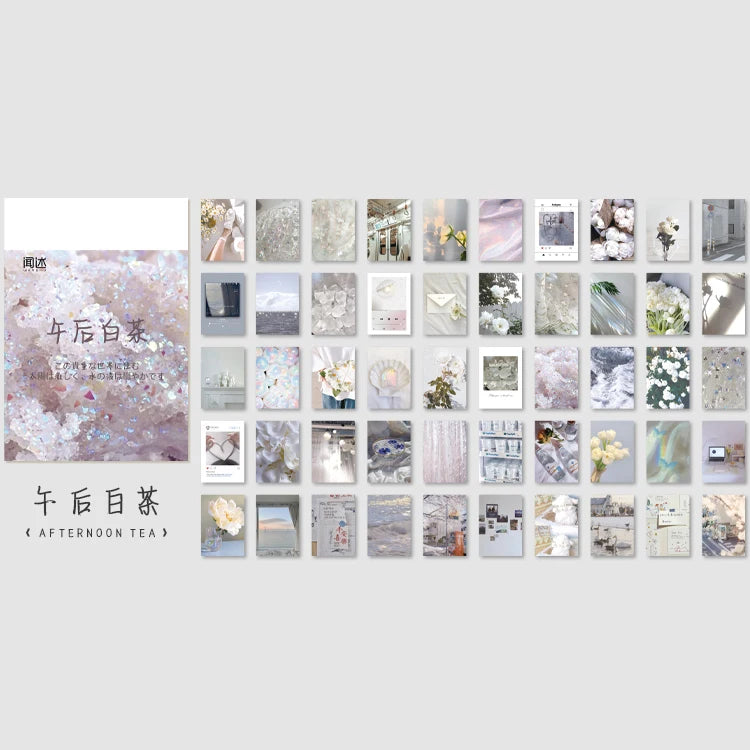 Yoofun 50 Sheets Natural Scenery&Art Paintings Stationery Stickers Book Aesthetic Landscape Cute Scrapbooking Planner Journal