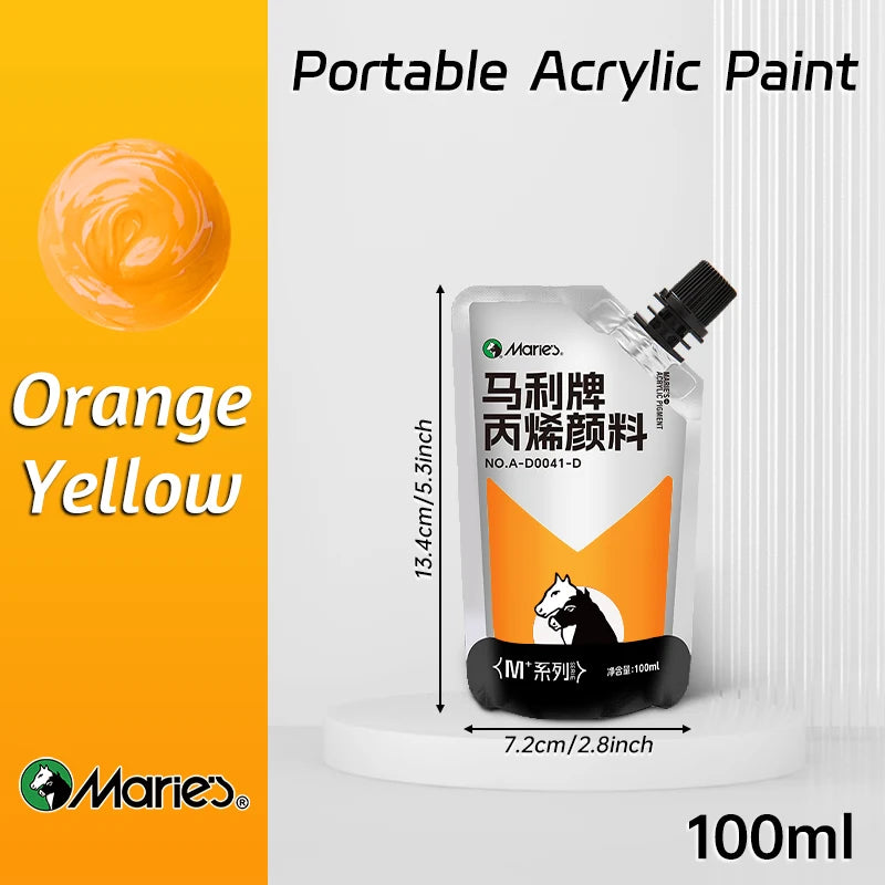 100ml Marie's Acrylic Paint,Assorted Colors,Waterproof,Pigments for DIY Craft,Rock,Wood,Professional Pigments for Adults,Arti