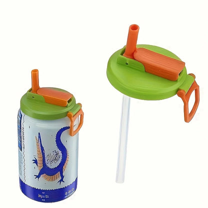 Reusable Soft Drink Can Lid. Soda Drink Can Lid Can Be Used for Beverages, Juices, and Soft Drinks, and Comes with A Straw - 
