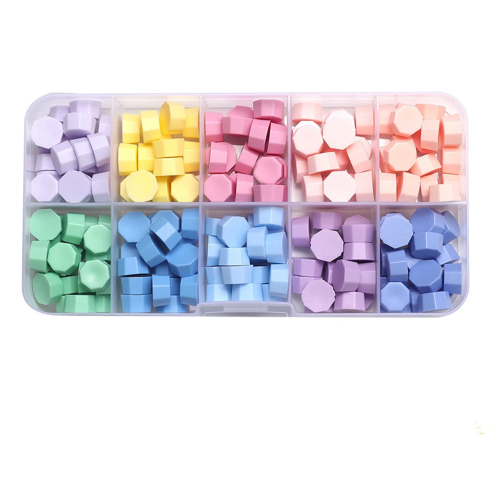 Retro Sealing Wax Beads Plant Wax Seal Wax Box Set 10 Color Sea Bead Wax Seal For Wedding Wax Seal Tools For Making Wax Seal