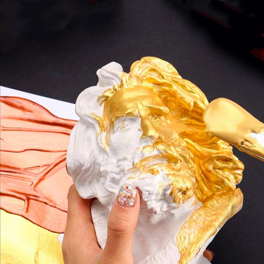 60ml Golden Paint Metallic Acrylic Paint,waterproof Not Faded for Statuary Coloring DIY Hand Clothes Painted Graffiti Pigment