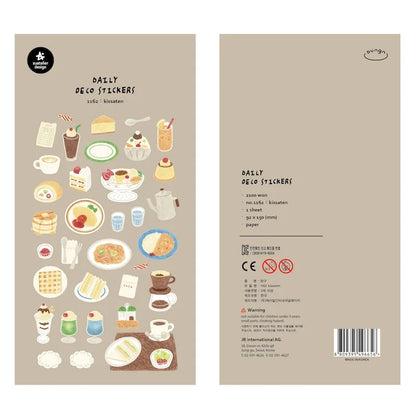 Suatelier Foods Stickers Aesthetic Scrapbooking Cute Junk Journal Ephemera Korean Deco Sticker Planner Diary DIY Craft Suppli