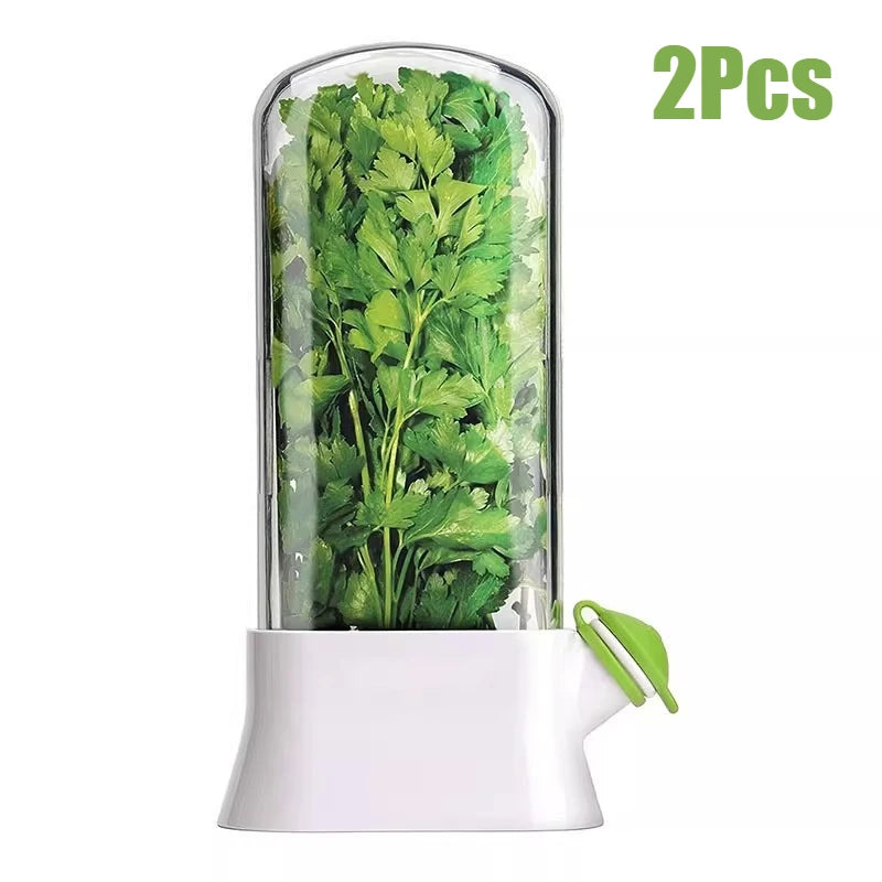 Herb Keeper for Refrigerator Keep Herbs Fresh Longer Premium Herb Saver Versatile Container for Cilantro Parsley Basil Mint -