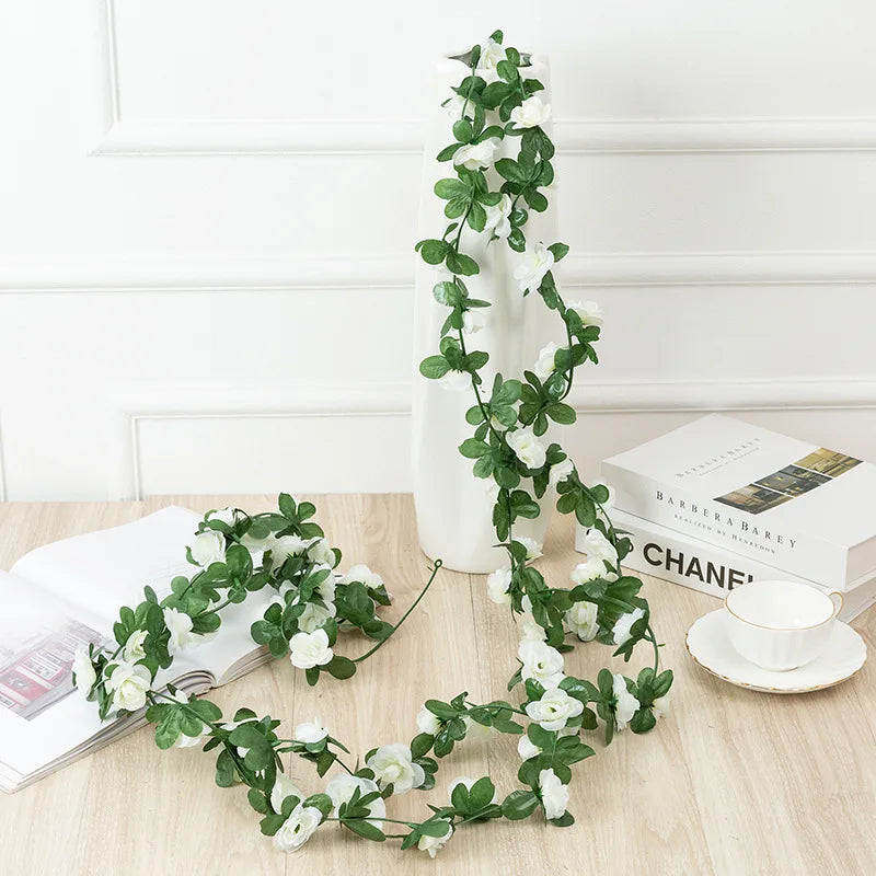 7ft 2m Flower String Artificial Wisteria Vine Garland Plants Foliage Outdoor Home Trailing Flower Fake Flower Hanging Wall De