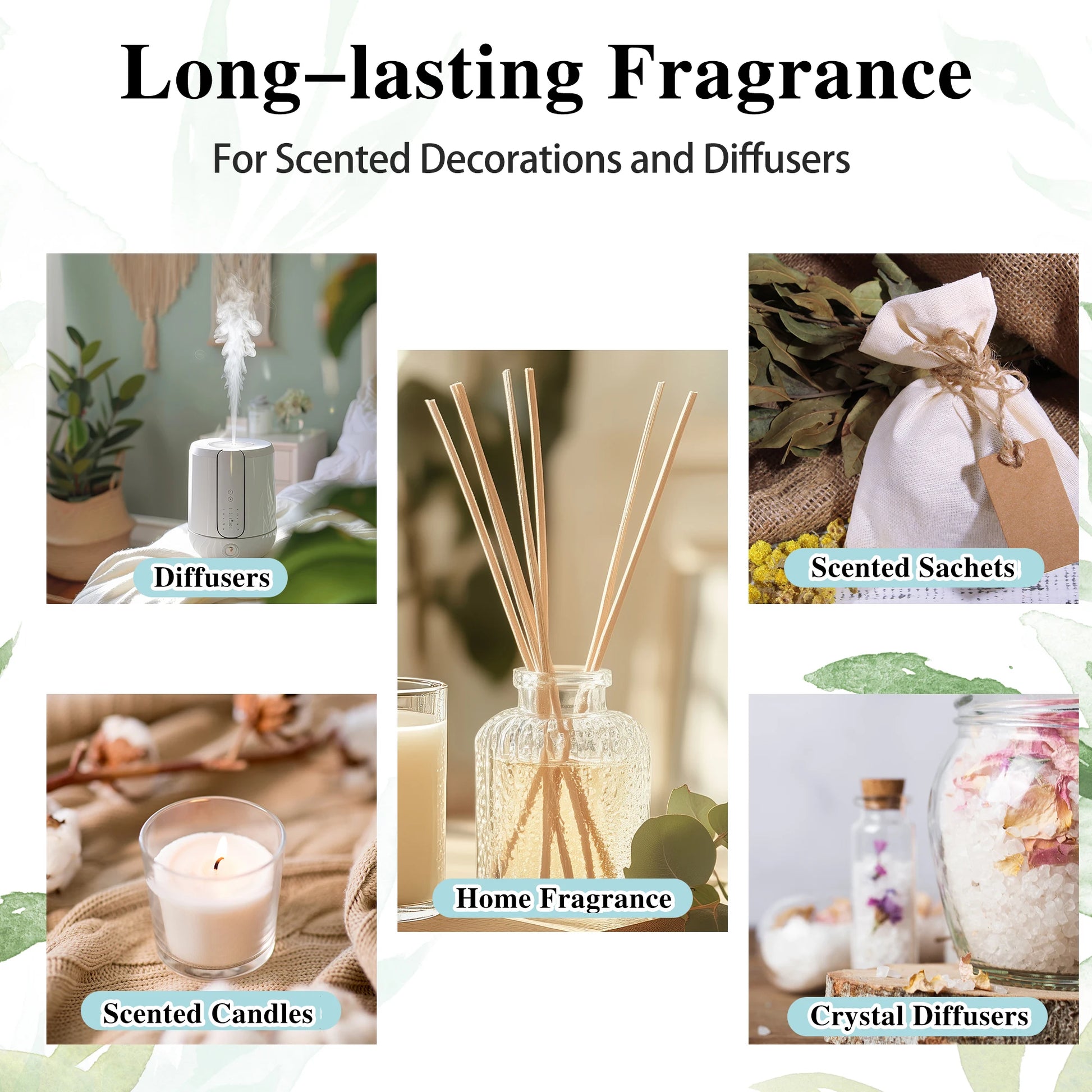 EUQEE 10ml Fragrance Oil Roll-On Long Lasting Scent La Vie Est Belle CHANCE Jadore Cotton Strawberry Mango for Diffuser Burne