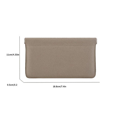 Storage Bag PU Leather For Long Wallet Passport Driver's License Document Holder Data Cable Cosmetic Bag for Women Men