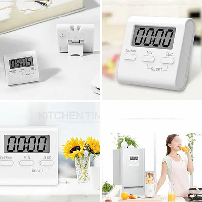 Digital Kitchen Timer Cooking Timer LCD Digital Manual Countdown Timer Mechanical Digital Kitchen Timer Magnetic Kitchen Gadg