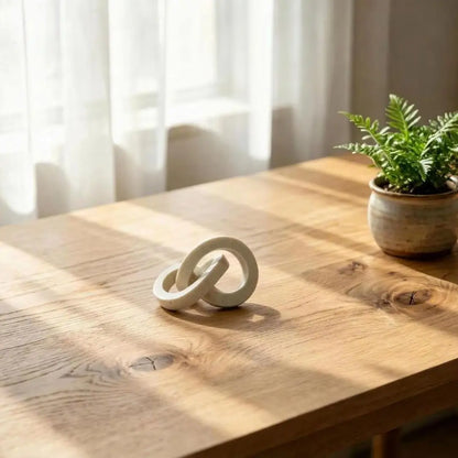 Nordic-Style Resin Artistic Knot Ornament Minimalist Home Decor Sculpture for Bedrooms, Living Rooms, Office Abstract Art Dec