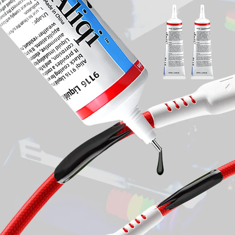 Waterproof Liquid Electrical Tape Rubber Insulating Cable Wire Coat Glue Insulation Adhesives Sealer Home Fix Line Glue