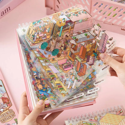 29pcs Stickers+20pcs scene Creativity Decorative Hand Account Diary Album Planner Diy Scrapbooking Junk Journal Supplies