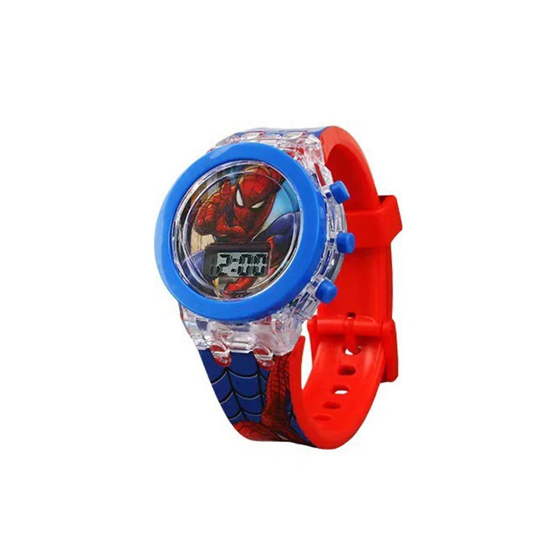 Flash Light Frozen Mickey Kids Watches For Girls Cartoon Snow White Car Children Watch Boys School Student Digitel Clock Gift