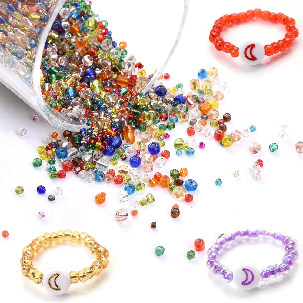 1000/500/200Pcs 4/3/2mm Glass Transparent Seed Bead Spacing Beads For Hand-Beading Diy Jewelry Accessories Bracelet Necklace