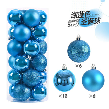 24pcs 3cm Christmas Balls Christmas Tree Ornaments Ball Xmas Hanging Tree Pendants Home Party Christmas Tree Decor New Year G
