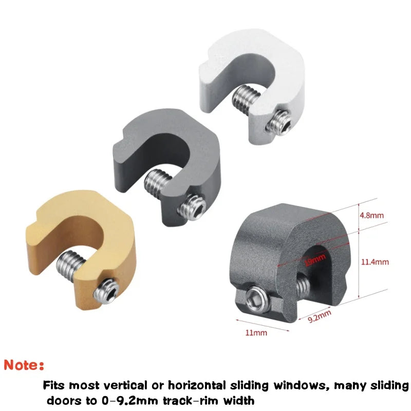 New 3/5/10pcs Aluminum Alloy Window Lock Stopper Sliding Door Window Limiter Sliding Sash Stopper Anti-theft Child Safety Loc