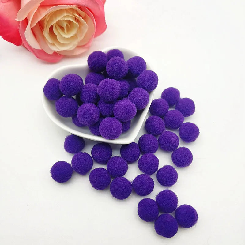 15g Fluffy Soft Pompom 8 Mm 10 Mm 15 Mm 20 Mm 25 Mm 30 Mm Plush Pompom DIY Home Decoration Crafts Toys