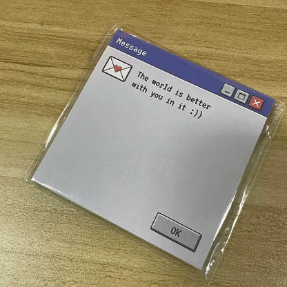 50 Sheets Computer Drawing Board Pattern Notepad Funny Stationery Self-Adhesive Kawaii Notepad Memo Pad Office School Supplie