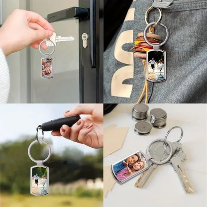 Personalised Photo Keyring, Personalised Sublimation Print Picture, DIY Picture Keyring