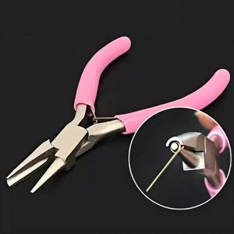 Needle pliers DIY hand accessories tools 5 inch mini pliers,wire winding pliers,jewelry pliers, half groove and half round mo