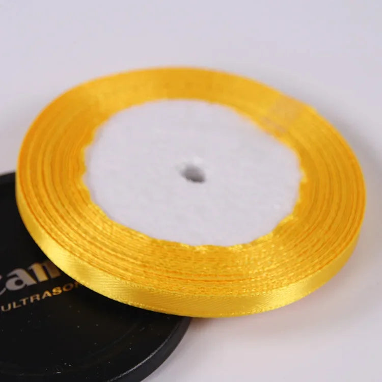22 Meters/Roll 6mm Silk Satin Ribbons Christmas Halloween Birthday Party Gift Wrapping Ribbons DIY Handmade Crafts Material -