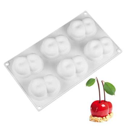 6 Hole Raspberry Design Mousse Silicone Mousse Mold 3D Fruit Dessert Chocolate Mould DIY Cake Decorating Tools Bakeware - che
