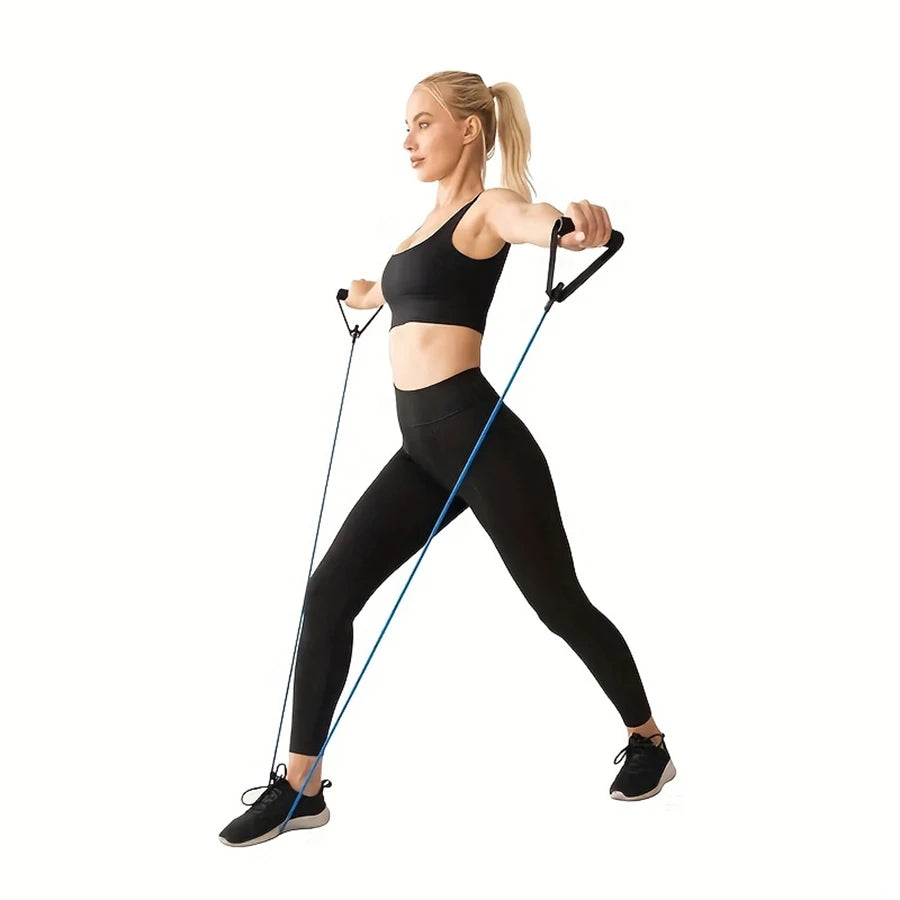 1pc 4-Level Resistance Bands with Handles for Home Workouts and Strength Training - Perfect for Yoga, Pilates,and fitness equ