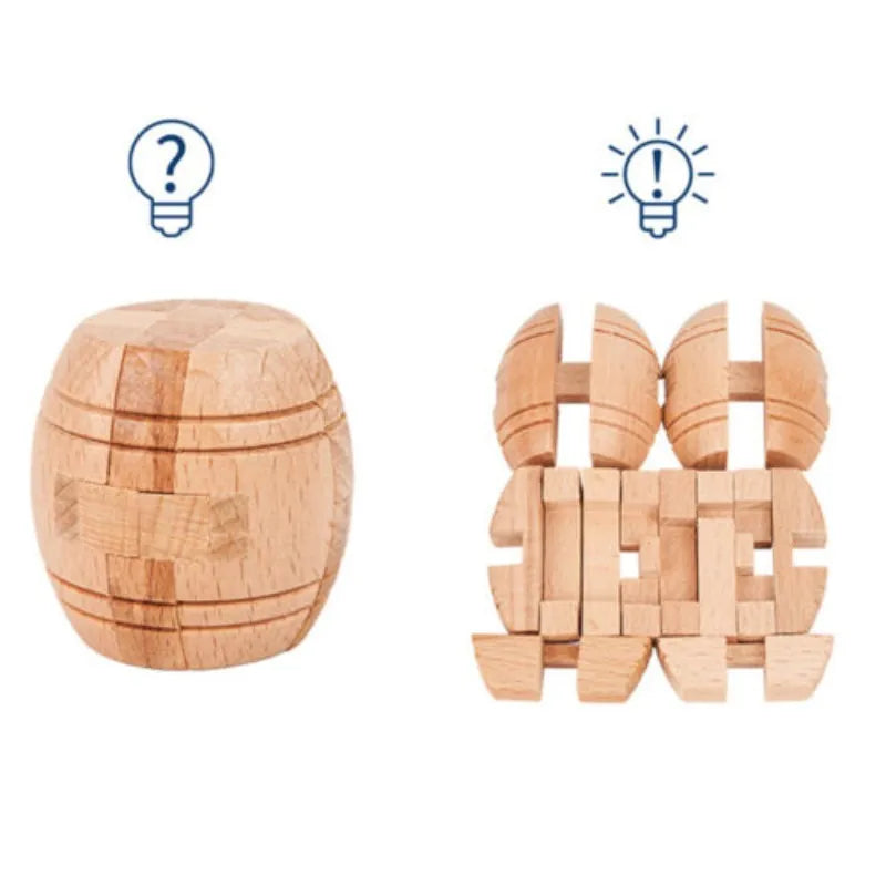 New Wooden Kong Ming Lock Lu Ban Lock IQ Brain Teaser Educational Toy Children Montessori 3D Puzzles Game Unlock Toys Kid Adu