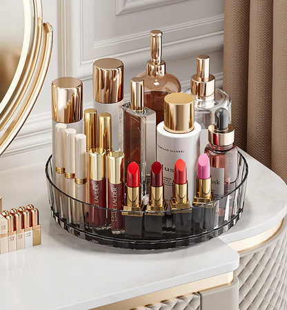 Rotating Countertop Storage Shelf Multi-scene Organizer Stand Kitchen Spice Bottle Holder Bathroom Cosmetic Storage Rack - gr