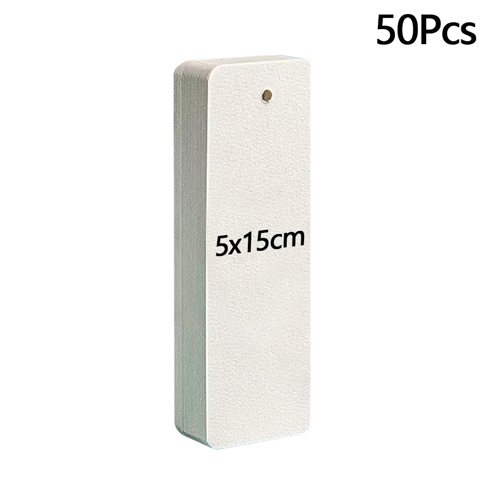 50Pcs 300g Blank Watercolor Paper Cards Portable Postcard Square Round for Painting School Student Art Supplies - Rectangle 5