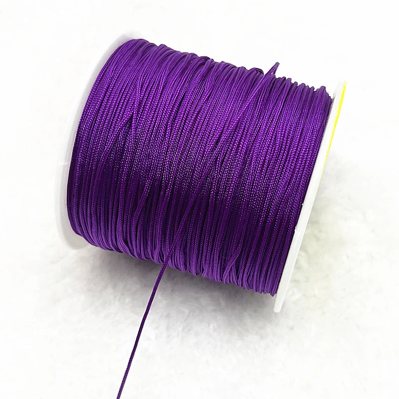 NEW 0.4/0.8/1.0/1.5mm Nylon Cord Thread Chinese Knot Macrame Cord Bracelet Braided String DIY Tassels Beading Shamballa Threa