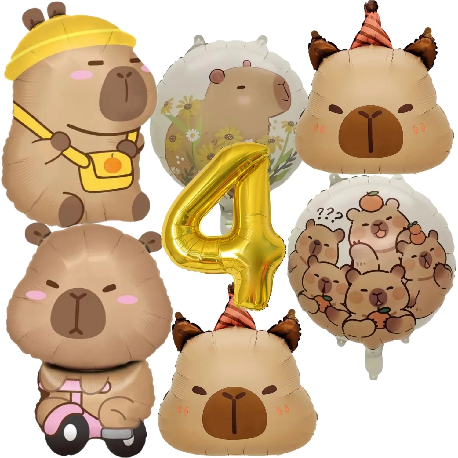 Birthday Decoration Capybara Birthday Invitation Card Cup Tablecloth Plate Napkin Poster Baby Shower Birthday Girl Party Favo