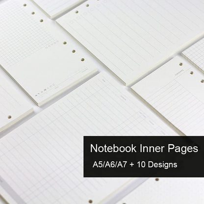 A5 A6A7 45 Sheets Loose Leaf Notebook Refill Spiral Binder Inner Page Weekly Monthly To Do Line Dot Grid Inside Paper Station