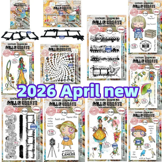 2026 April new Framework Metal Cutting Dies and Clear Stamps cut die mold blade knife punch Scrapbook Paper craft stencils di