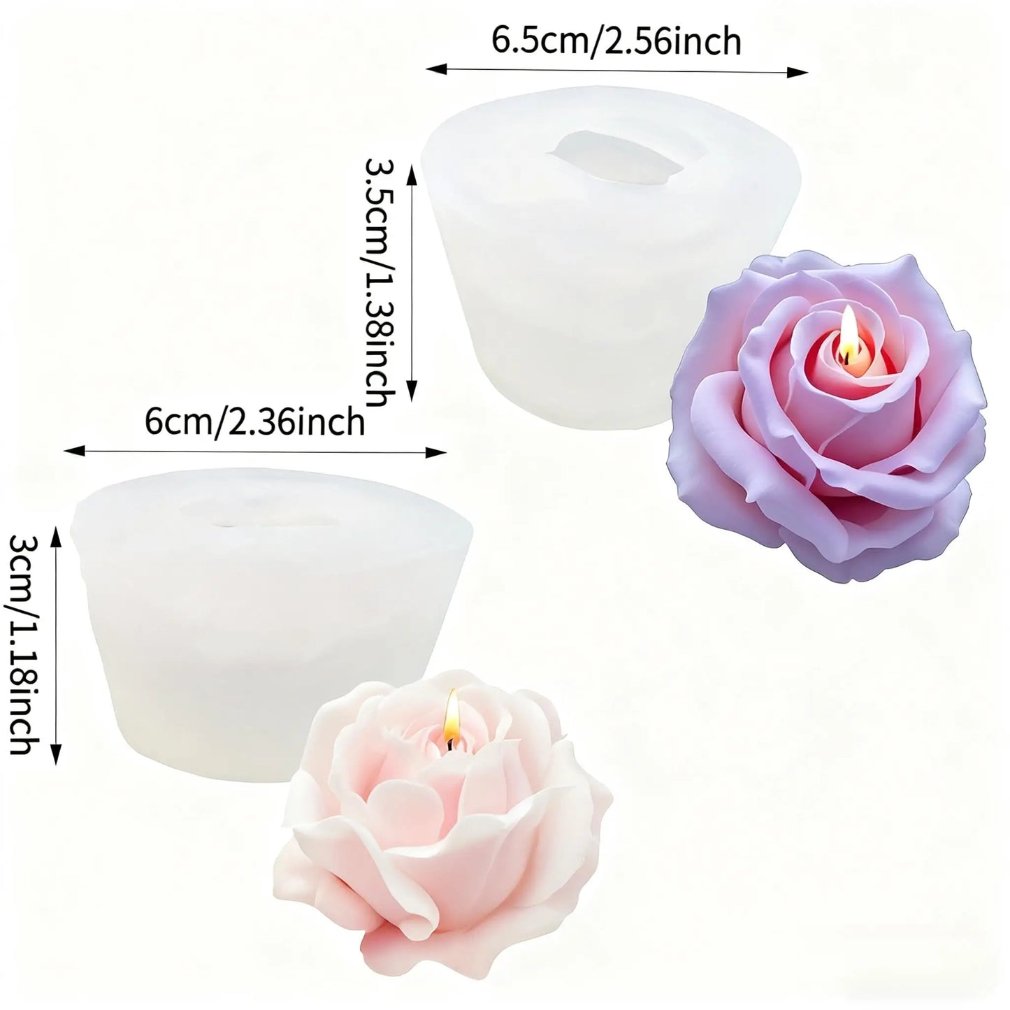 Lotus Flower Silicone Mold，For resin crafting - Suitable for candles、DIYCrafts、Valentine's Day、Mother's Day、Christmas Decorat