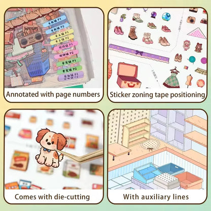 8 Types of Scene Simulation Store Management Stickers Collection, Supermarket and Convenience Store Themes DIY Handmade Stick