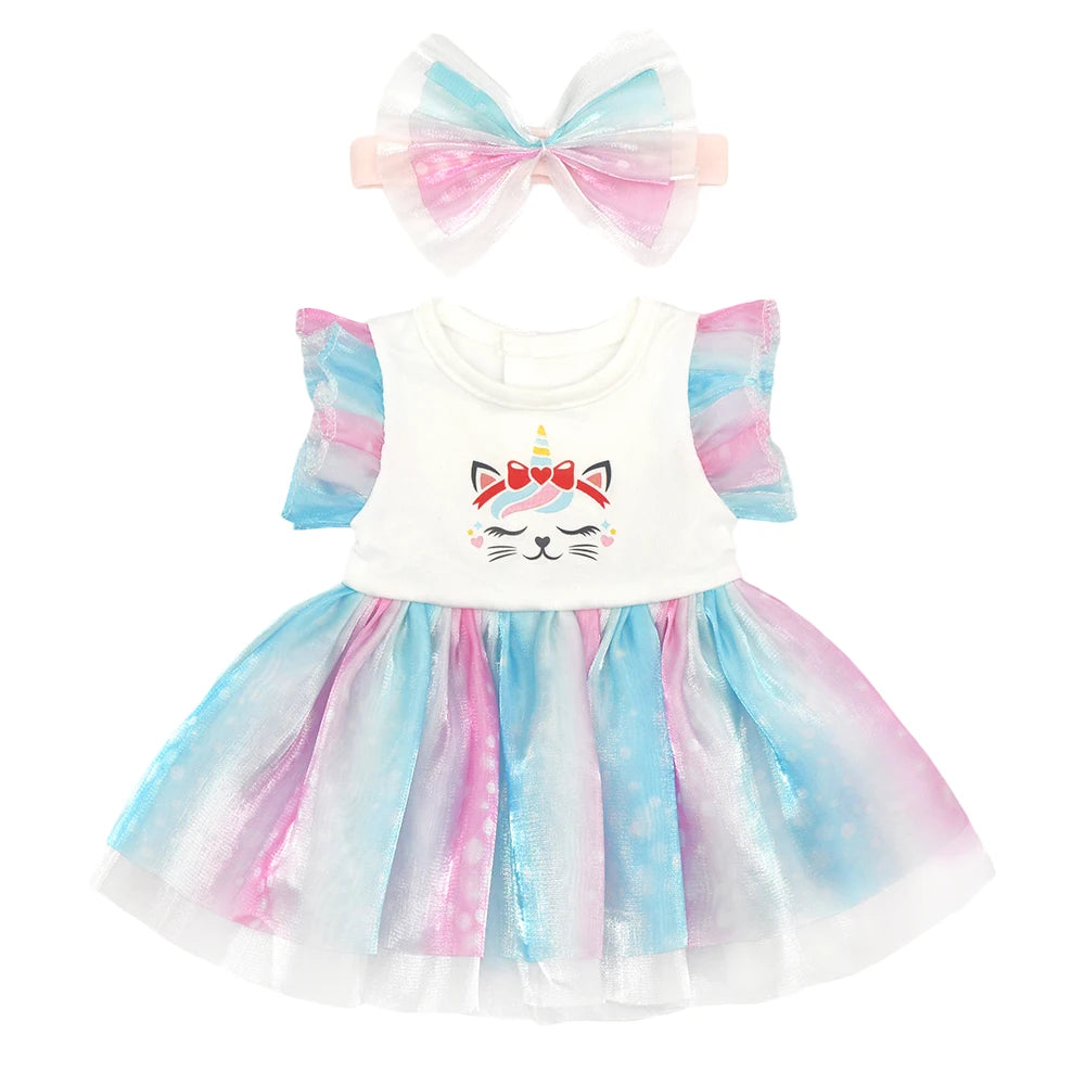Baby Born Doll Outfits For 13-18 Inch Newborn Doll Cute Jumpers Rompers Suit+Shoes Doll Accessories Festival Birthday Gift - 