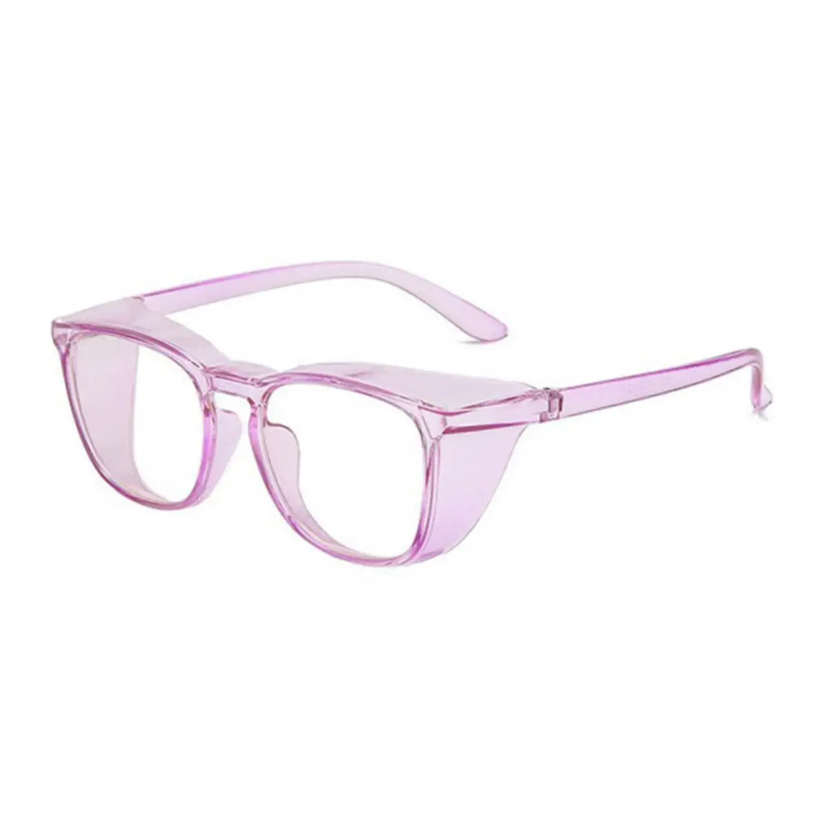 1pc Anti Pollen Safety Glasses Square Anti Fog Blue Light Blocking Glasses with Side Shields for School Daily Life - Purple