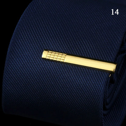 Tie Pin For Men Classic Tie Clips Copper Tie Bar Tie Collar Pin Business Corbata Necktie Clip Jewelry Gift Wedding Accessorie