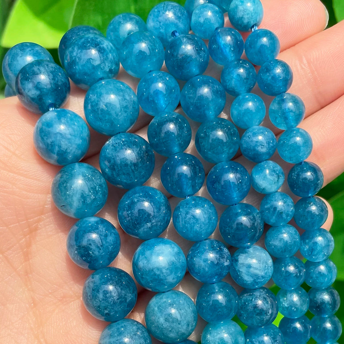 Natural Stone Dark Blue Chalcedony Jades Beads Round Loose Spacer Beads For Jewelry Making 4/6/8/10/12mm DIY Handmade Bracele