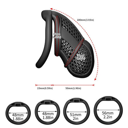 Male Chastity Cage Breathable Honeycomb Design With Removable Lock Cock Cage Comfortable Anti Pinch BDSM For Men Adult Sex To