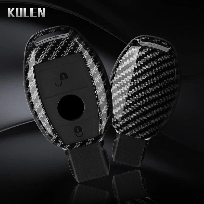 2 3 Buttons Carbon Fiber Car Key Case Cover Fob For Mercedes Benz A B C E Class GLS GLA GLK GLC CLS CLA W204 W205 W212 W463 W
