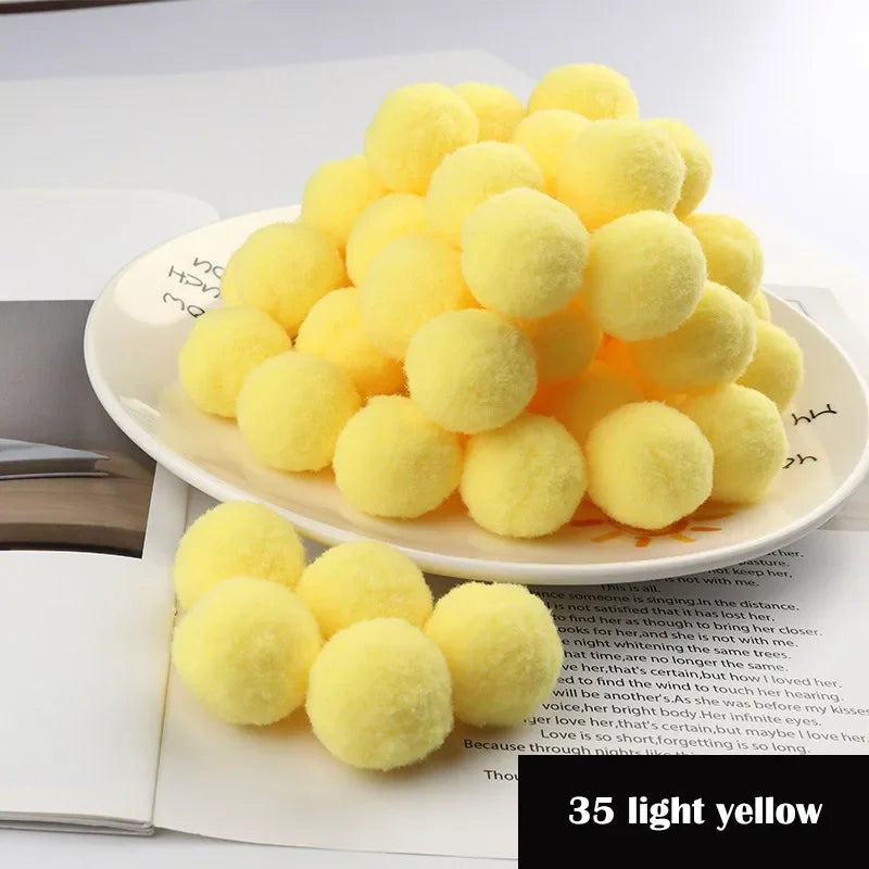Assorted Pompom 8/10/15/20/25/30mm Fluffy Soft Pom Poms Balls Mixed Pompoms for DIY Crafts Wedding Decor Kid Toy Sewing Suppl