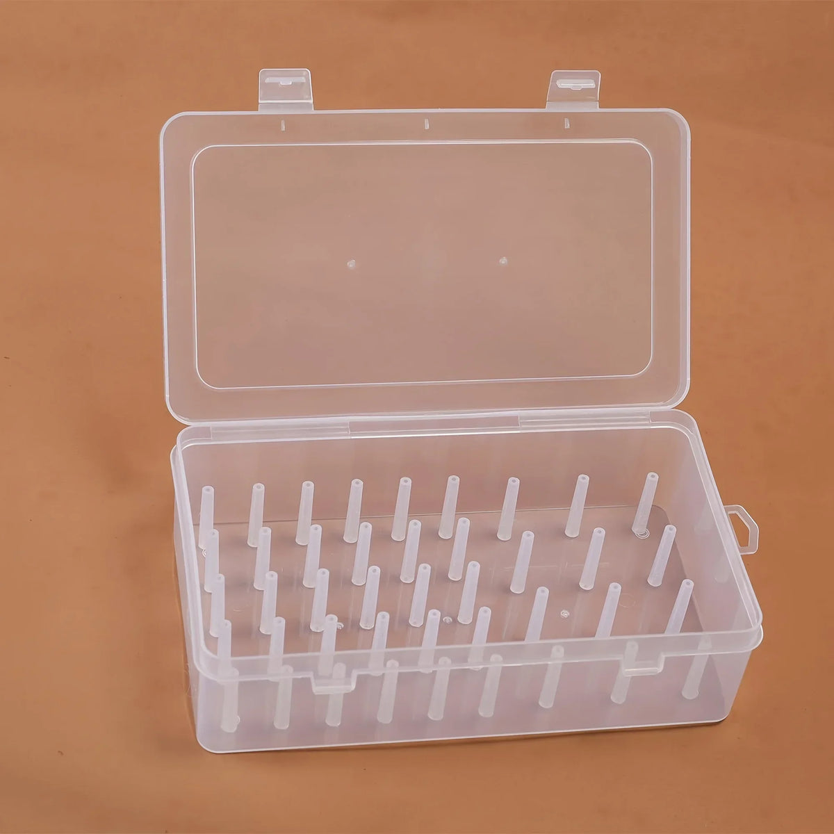 42 Roll Sewing Thread Storage Box, Transparent PP Plastic embroidery Sewing Set Storage Box, Portable Large Capacity