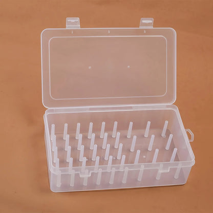 42 Roll Sewing Thread Storage Box, Transparent PP Plastic embroidery Sewing Set Storage Box, Portable Large Capacity