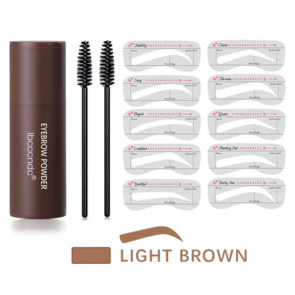 Eyebrow Stamp Stencil Kit 1 Pcs Eye Brow Stamp Shaping Kit Long-Lasting Waterproof Eyebrow Makeup Brow Shape with 10 PCS - li